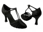Chaussures de danse femmes satin noir  van  